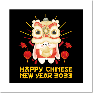 Good Luck Zodiac Happy Chinese New Year of the Rabbit 2023 Posters and Art